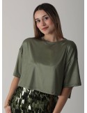 Oversize Parlak Top