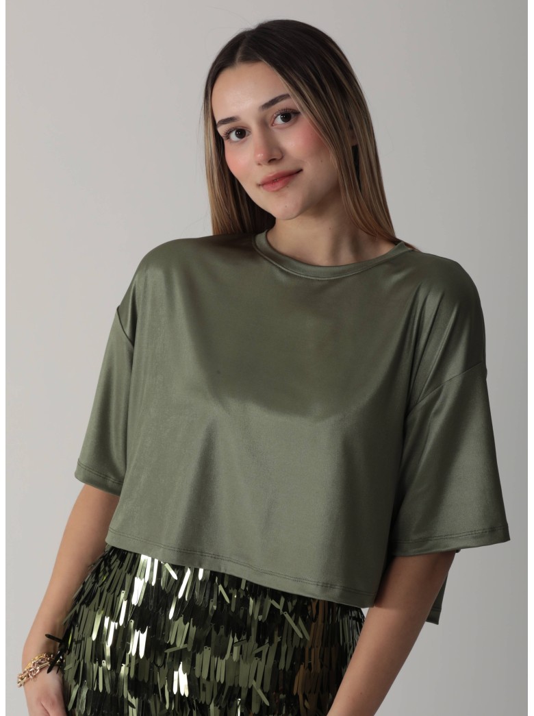 Oversize Parlak Top