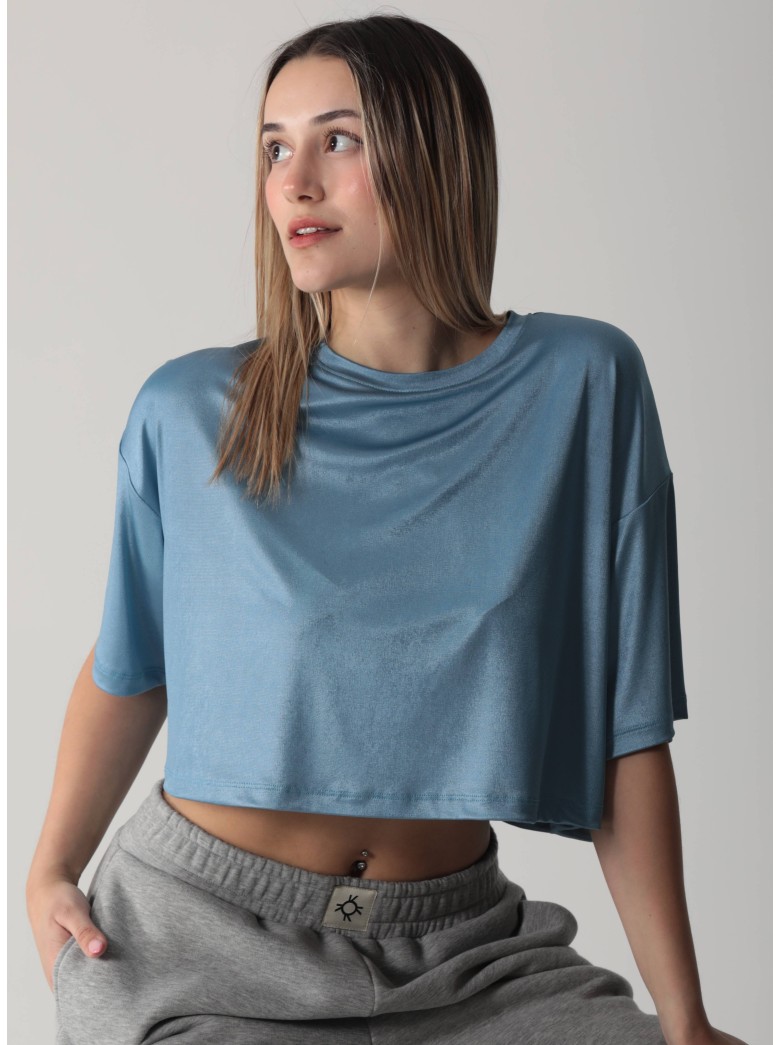 Oversize Parlak Top